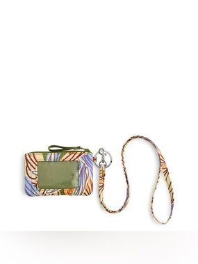 Vera Bradley Zip ID Lanyard Set Dragonfly By NEW